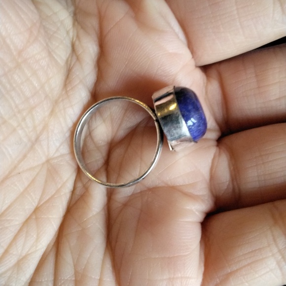 Lapis Lazuli Silver Plated Gemstone Ring - Picture 4 of 4